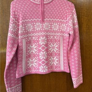 Obermeyer Pink and White Sweater